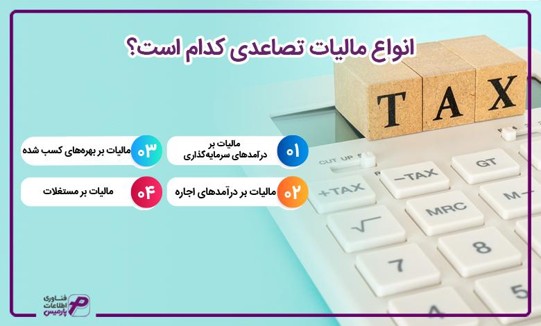 انواع مالیات تصاعدی کدام است؟