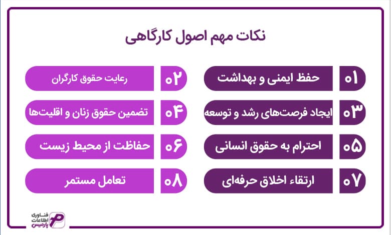نکات مهم اصول کارگاهی